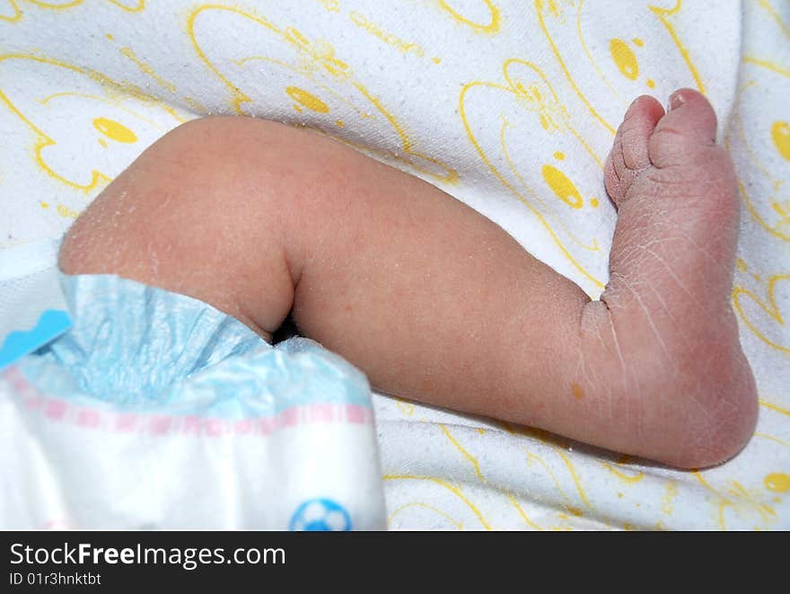 Babie´s feet one day old. Babie´s feet one day old