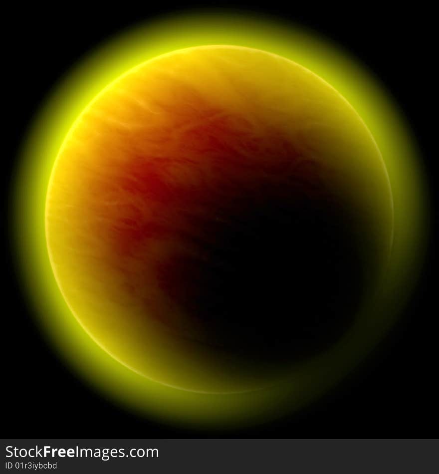 3d render of planet, global warming concept. 3d render of planet, global warming concept