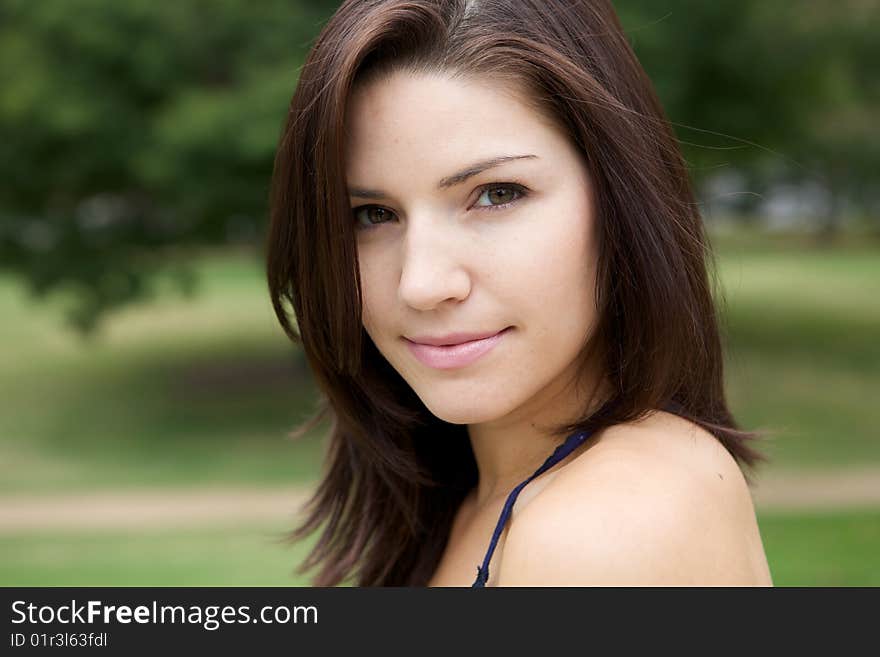 Beautiful Brunette with an edge and darker eye makeup