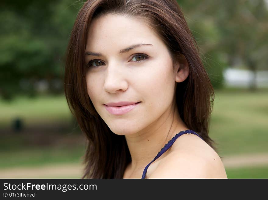 Beautiful Brunette with an edge and darker eye makeup