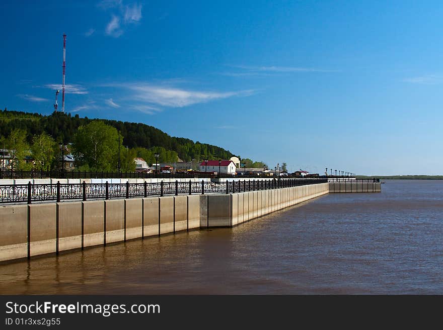 Rest on motor ship on river. Rest on motor ship on river