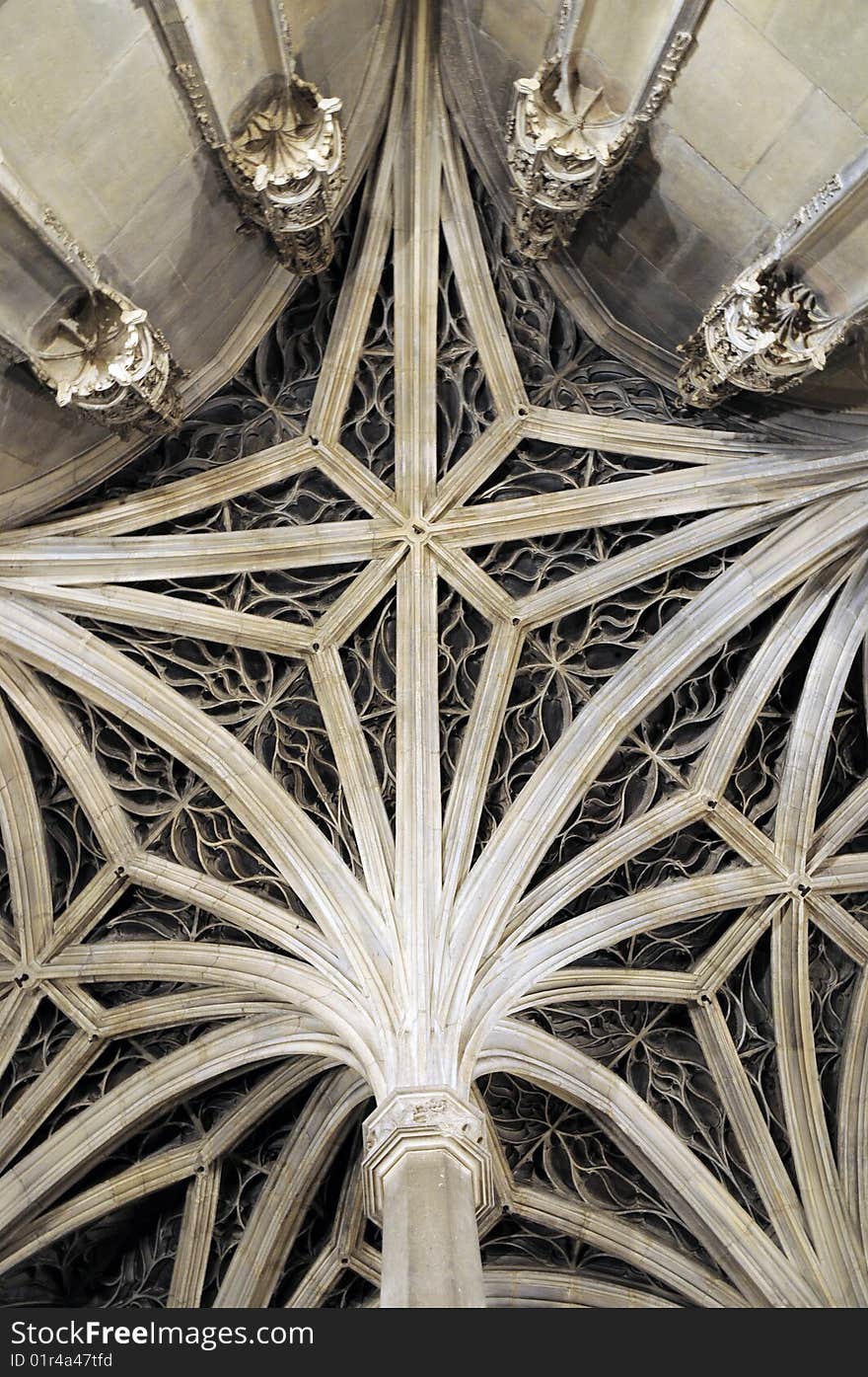 Ceiling pattern of gothic building