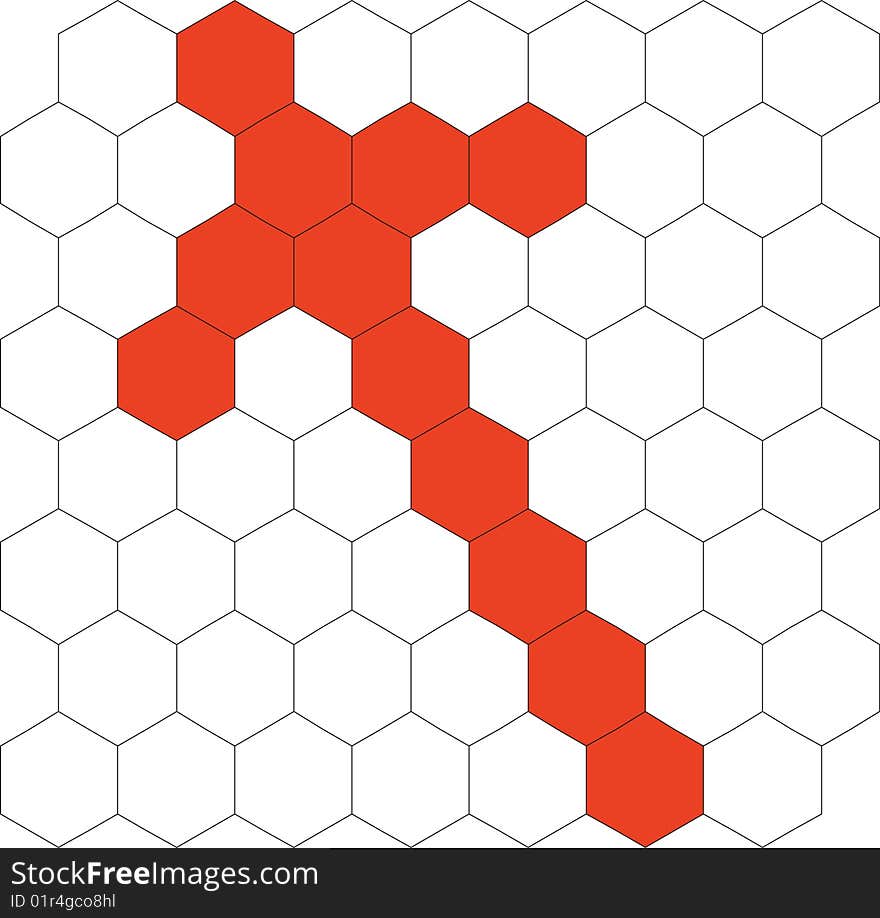 Hexagonal  3d pattern 03