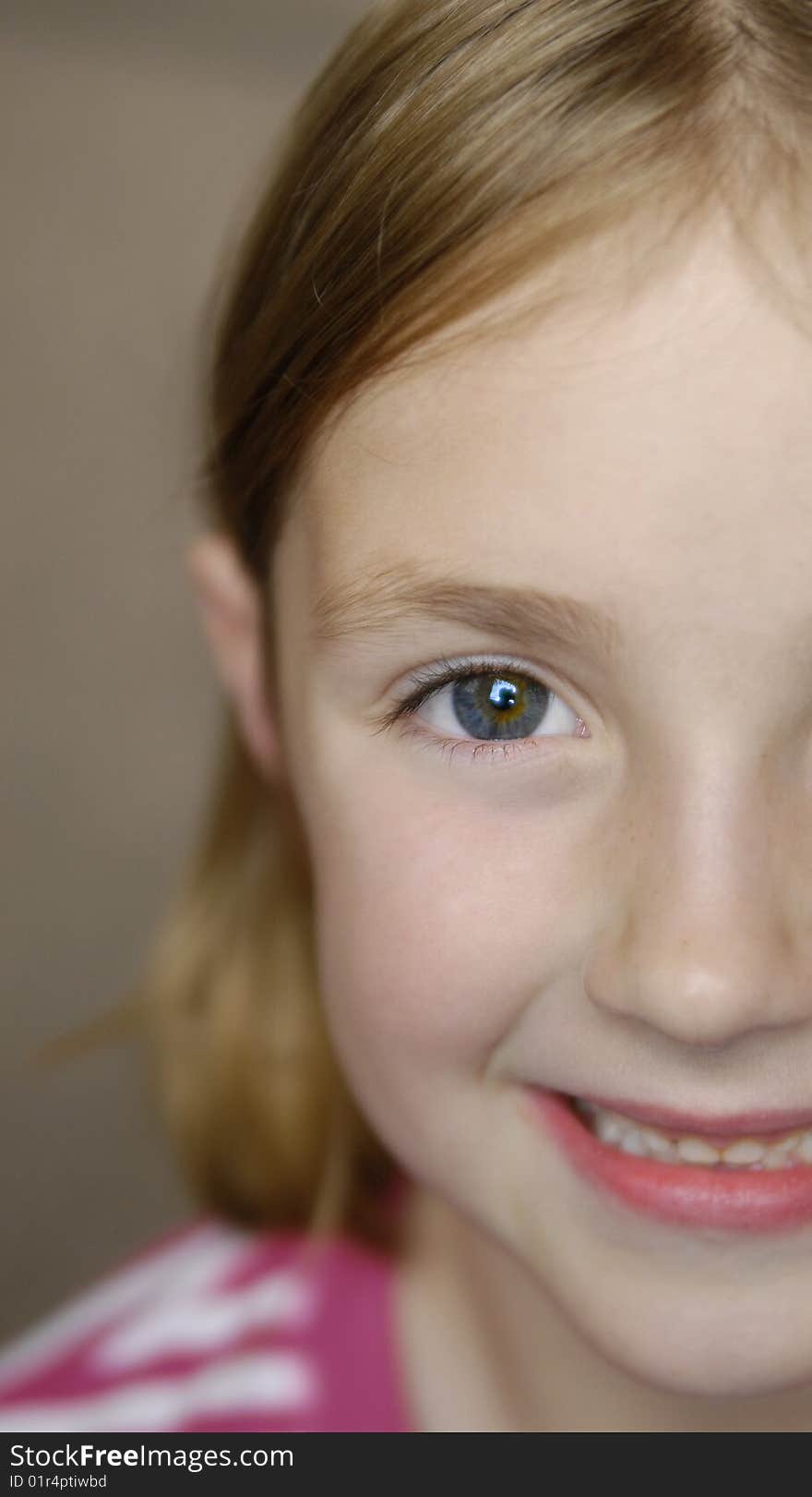 Portrait of young little girl with focus on eyes. Portrait of young little girl with focus on eyes