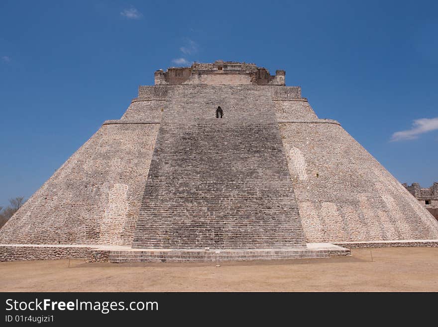 Uxmal temples in mexico, yucatan