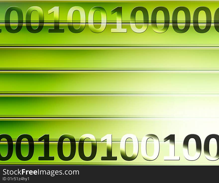 Green background with numbers. Abstract illustration. Green background with numbers. Abstract illustration