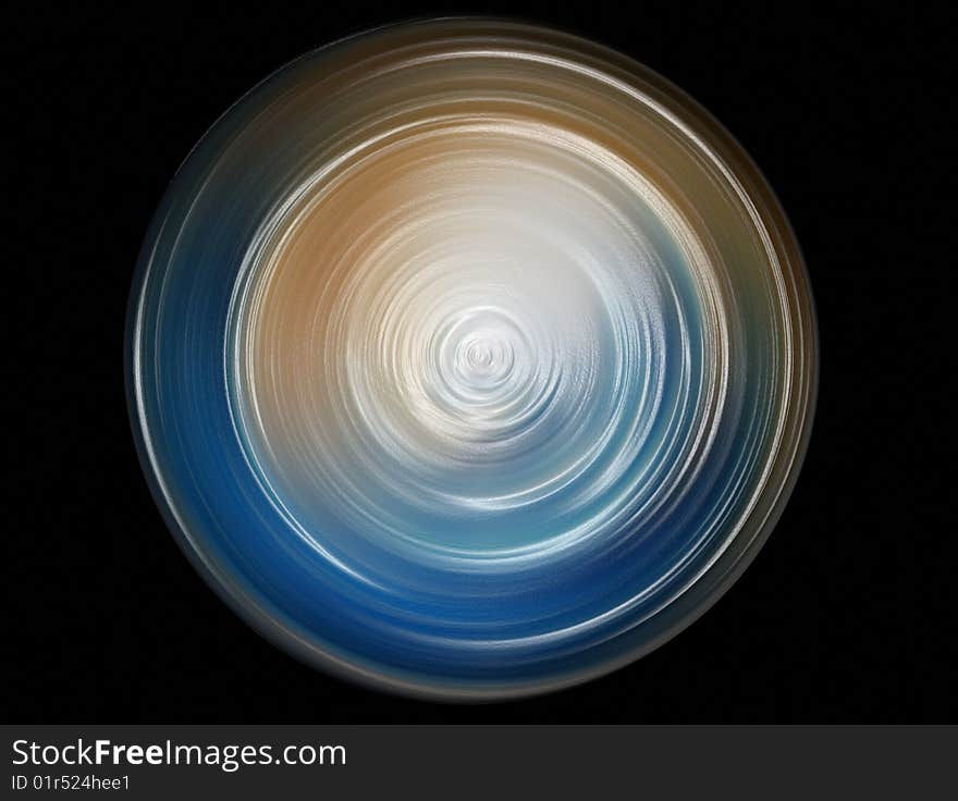 Abstract and circular shape over black background. Abstract and circular shape over black background