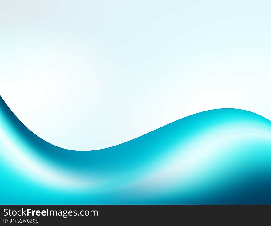 Blue dynamic wave over white background. Illustration. Blue dynamic wave over white background. Illustration