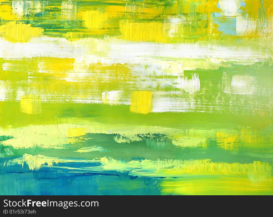 Abstract background drawn by oil paints