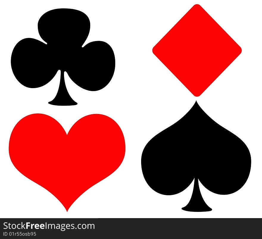 The image of cards of different colours:black and white. The image of cards of different colours:black and white.