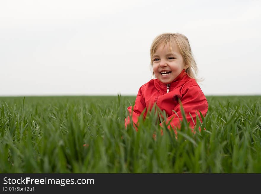 Girl in grass