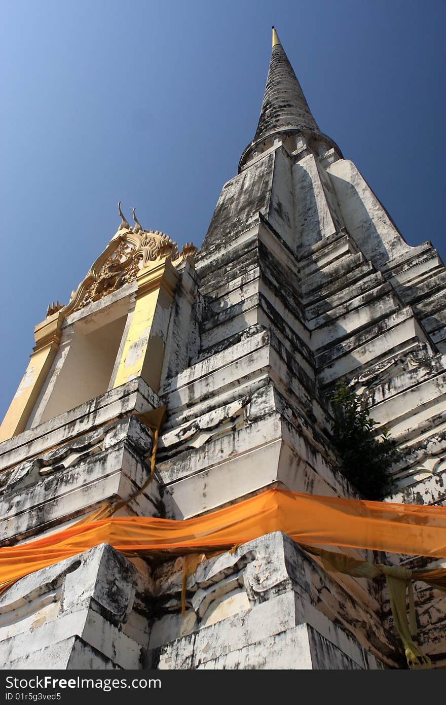 Old chadi at ancient capital of Thailand Ayutthaya