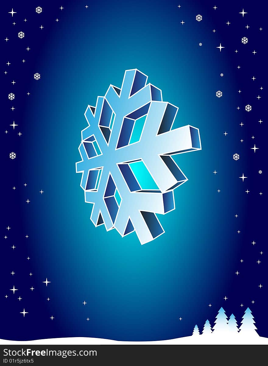 Blue winter background with place for your text