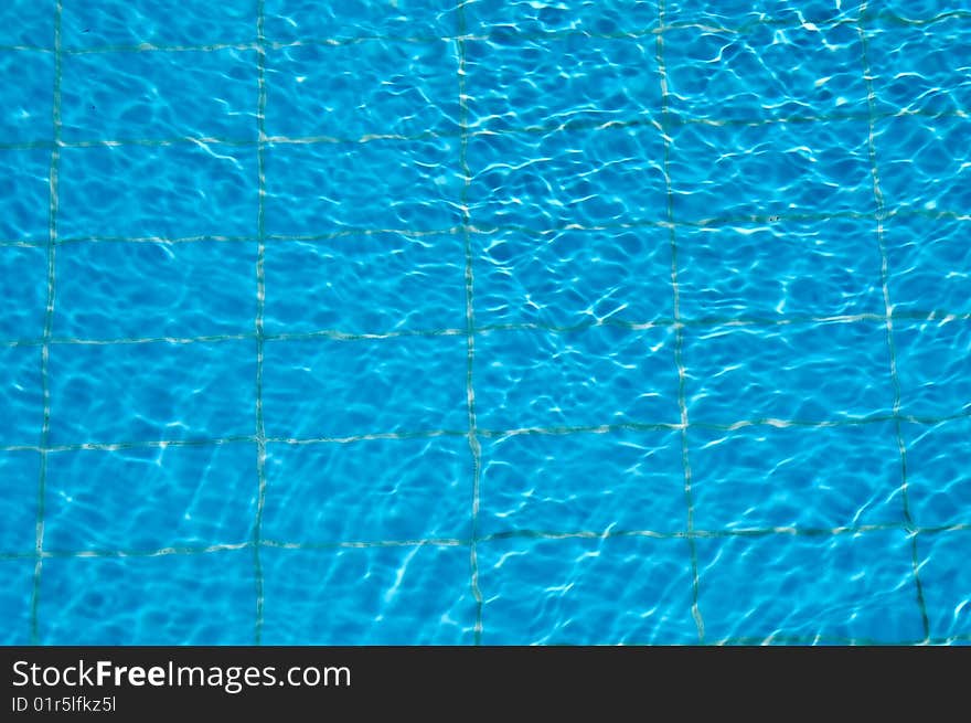 Water surface of a resort swimming pool