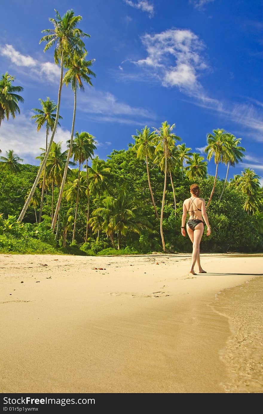 Girl on a sandy beach