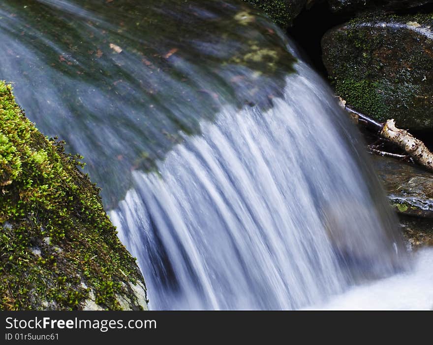 Close up waterfall