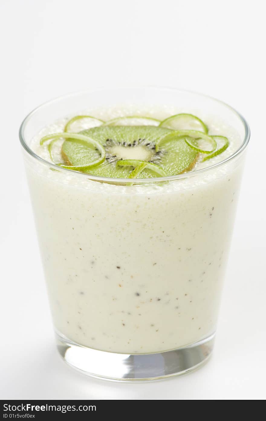 Refreshment And Creamy Milkshake  Kiwi And Lime