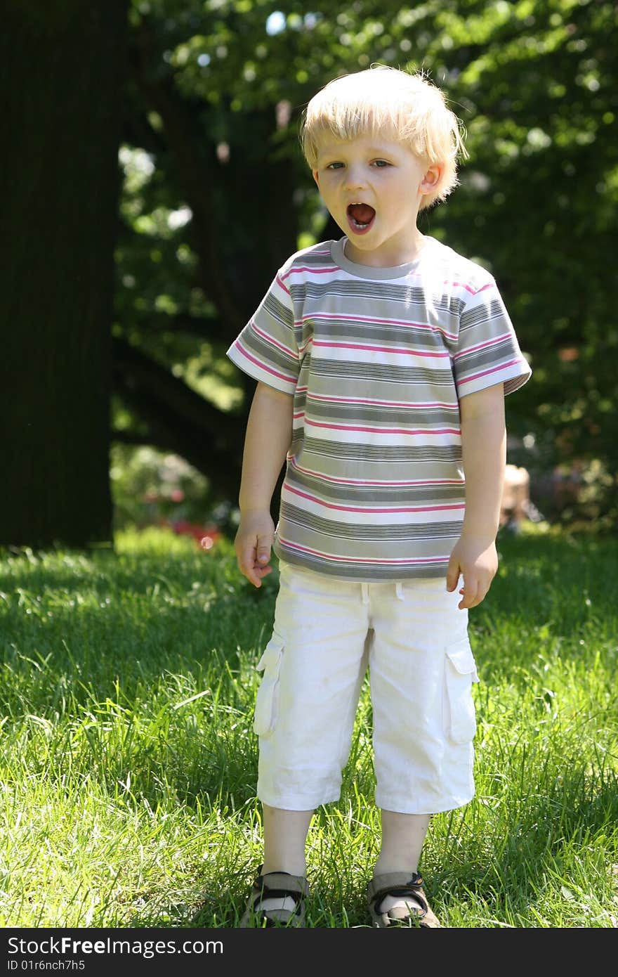 Happy Boy In The Park