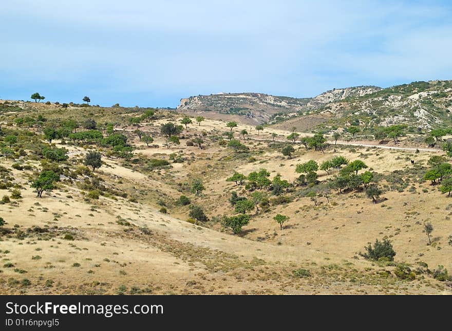 Peyia Hills And Mountains.