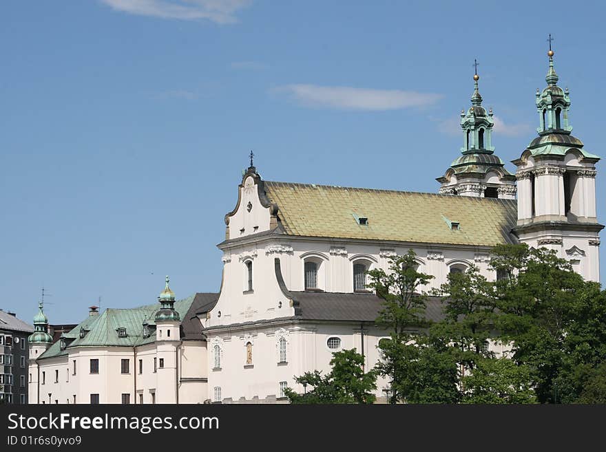 Old church from 12 century, neighborhood of wawel castle, krakow, poland. Old church from 12 century, neighborhood of wawel castle, krakow, poland