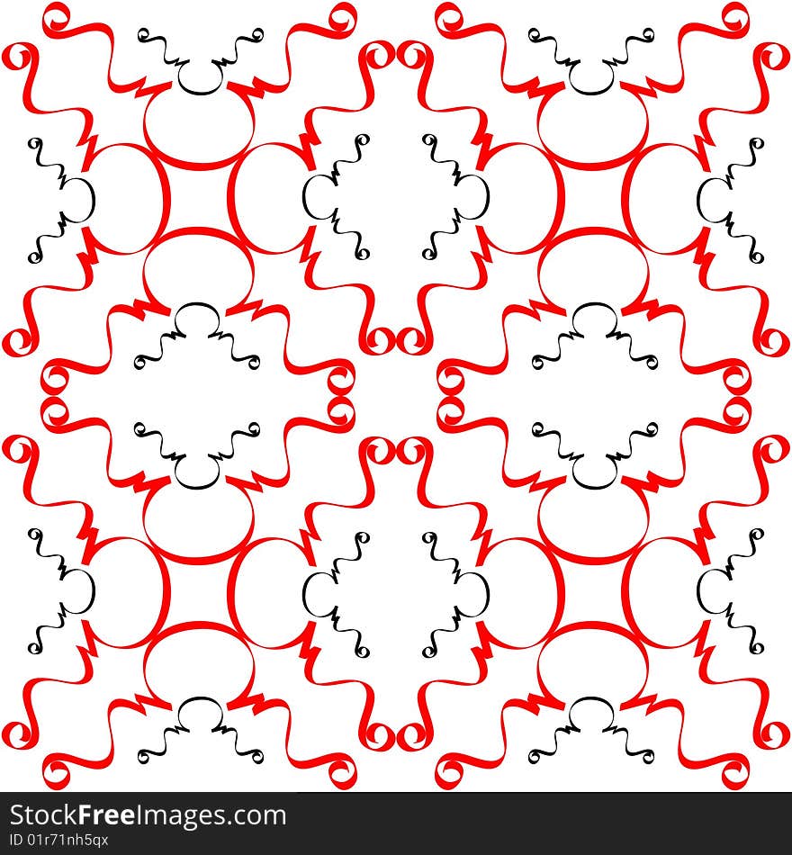 Seamless transparent pattern with curls. Vector. Seamless transparent pattern with curls. Vector.