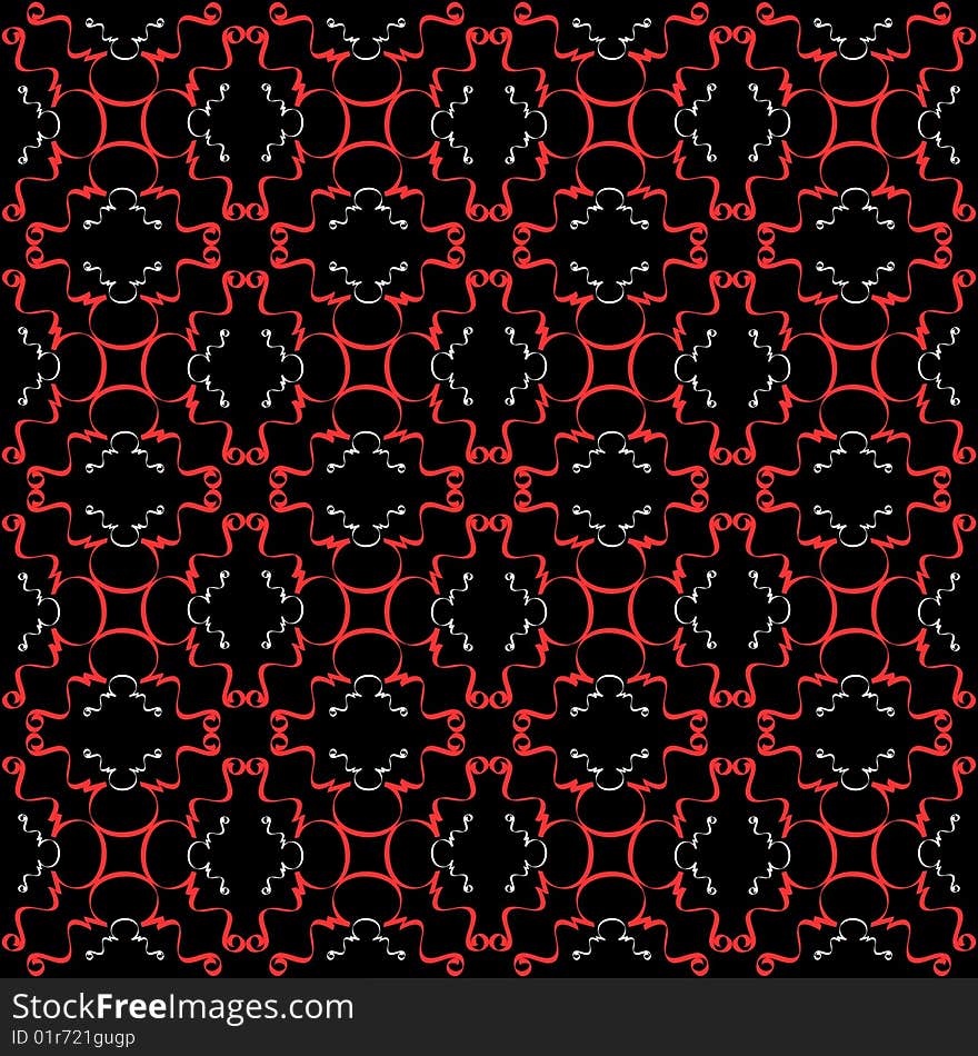 Seamless pattern with curls.