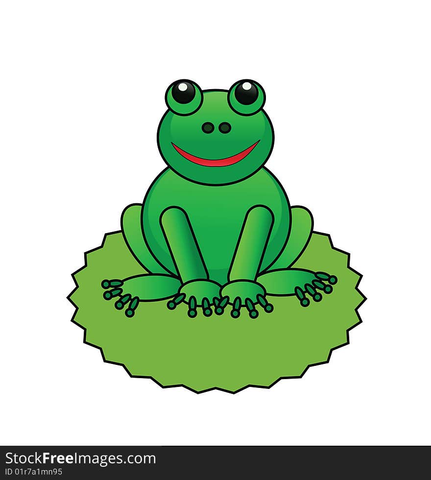 Vector cartoon of a frog.