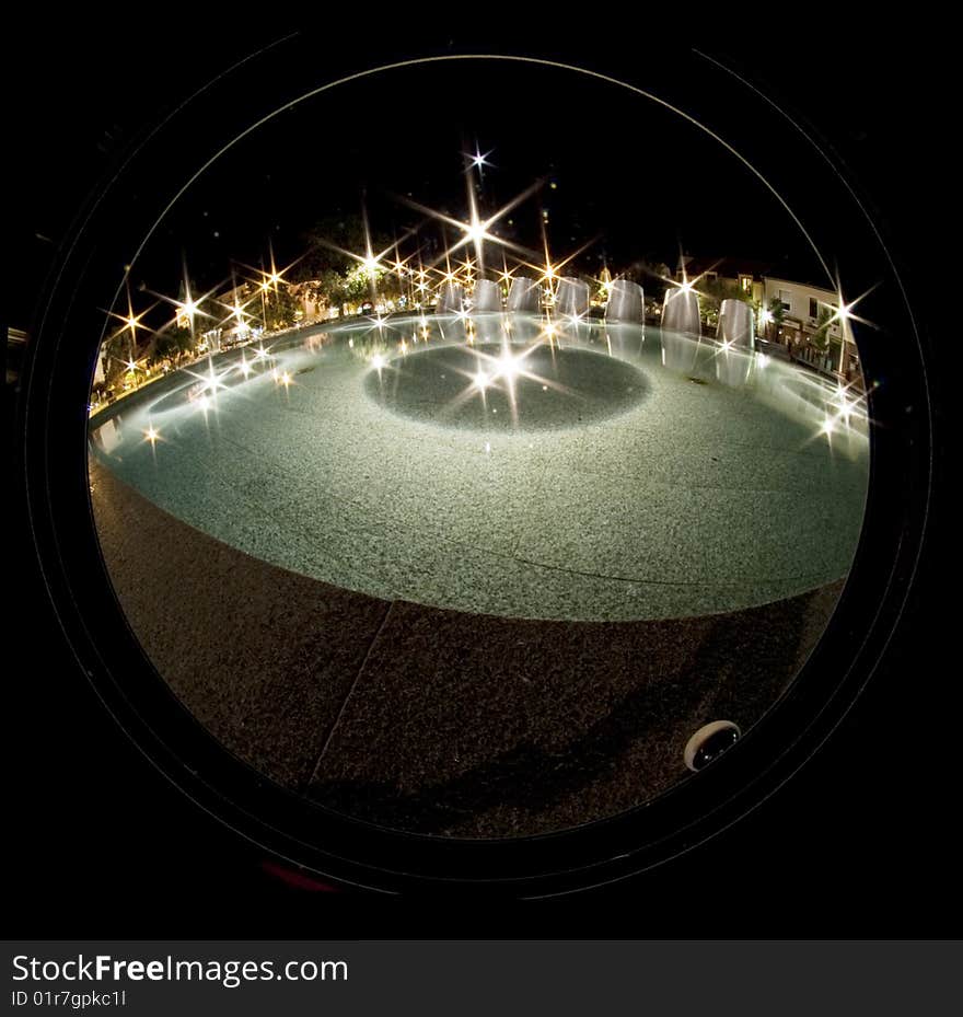 Fountain At Night