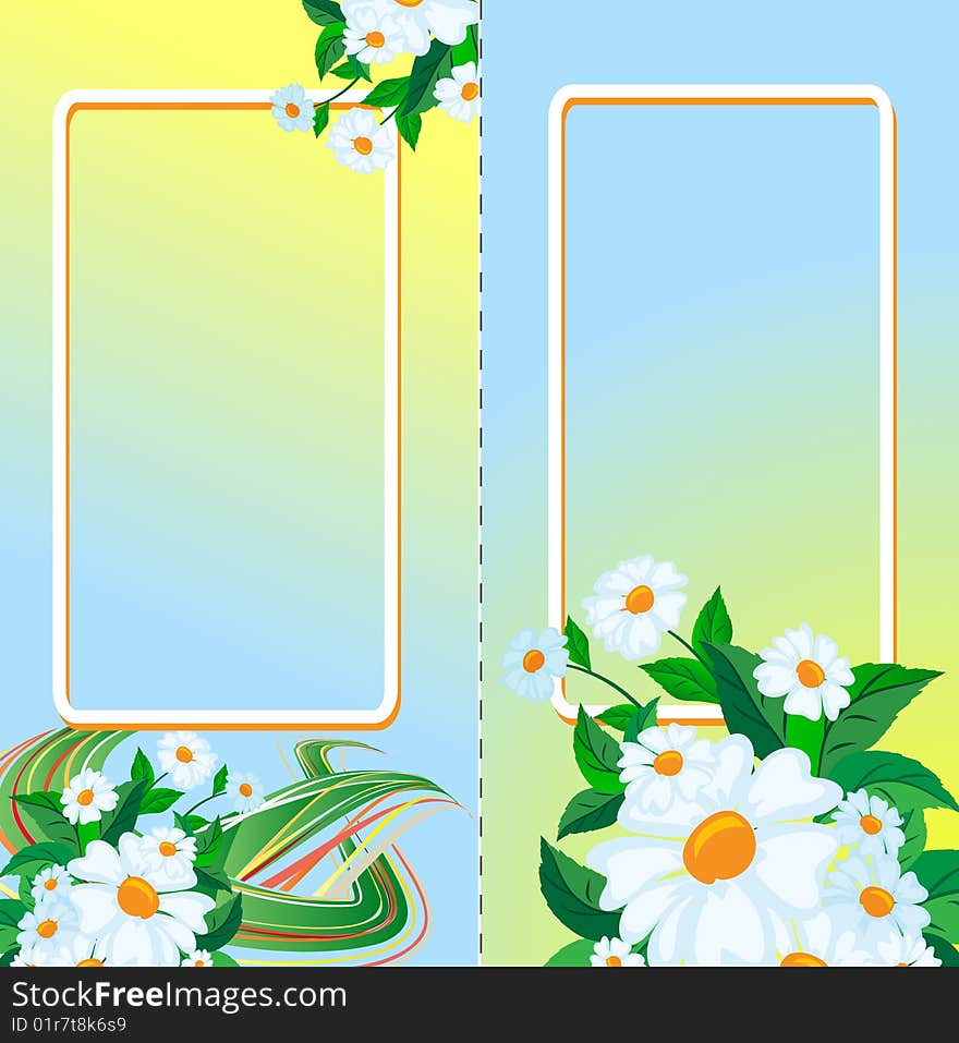 Summer greeting card. Vector illustration