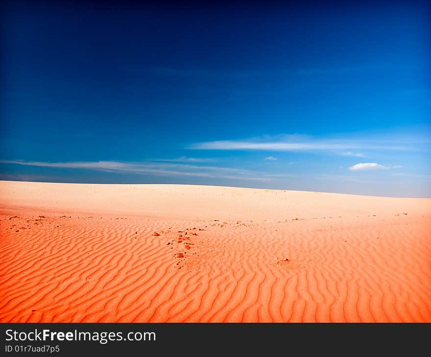 Beautiful landscape Sahara desert sand