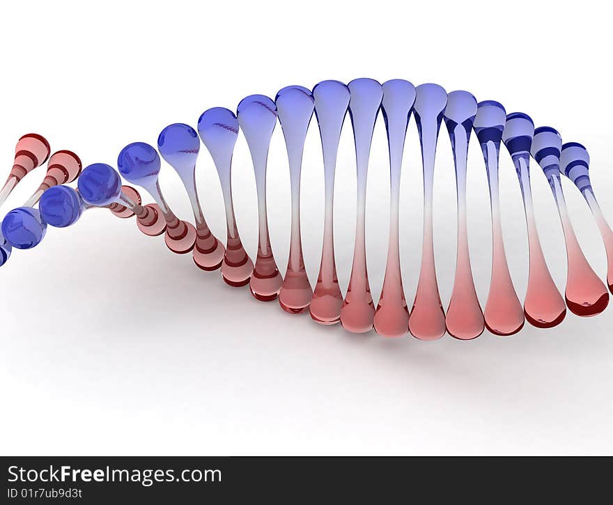 3d model microscopic dna chain. 3d model microscopic dna chain