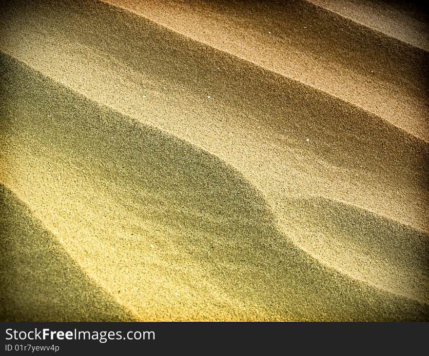 Sand dunes in the Sahara Desert