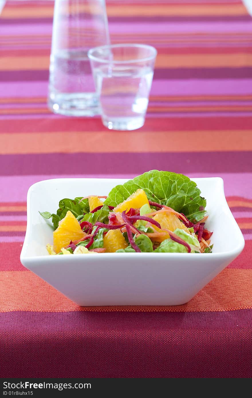 Studio shot of a fruity summer salad. Studio shot of a fruity summer salad