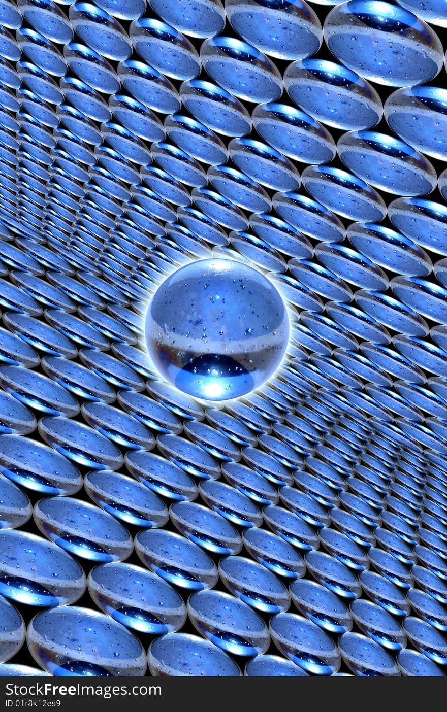 Nice abstract background made from blue glass balls. Nice abstract background made from blue glass balls