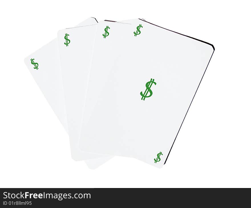 Playing Cards Dollar Signs