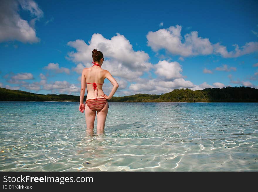 Young Woman in Water