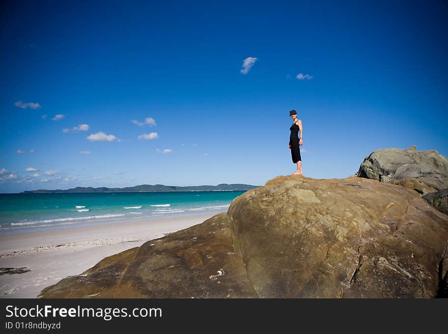 Woman on Rocks