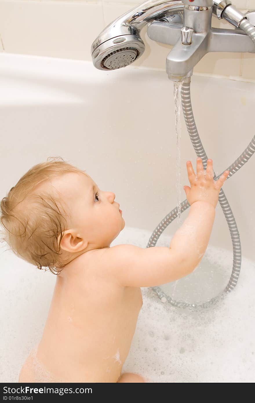 Baby in bath