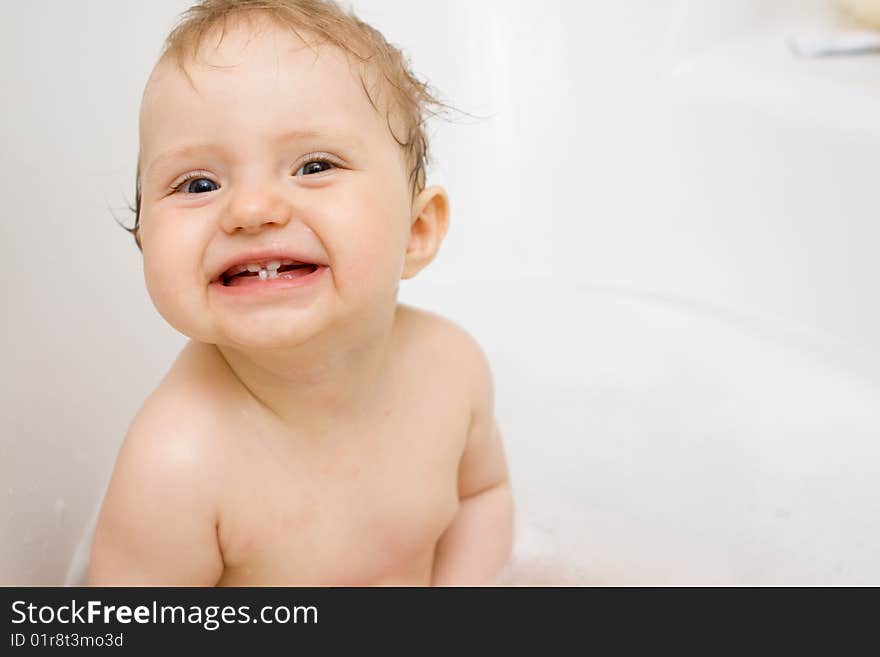 Baby in bath