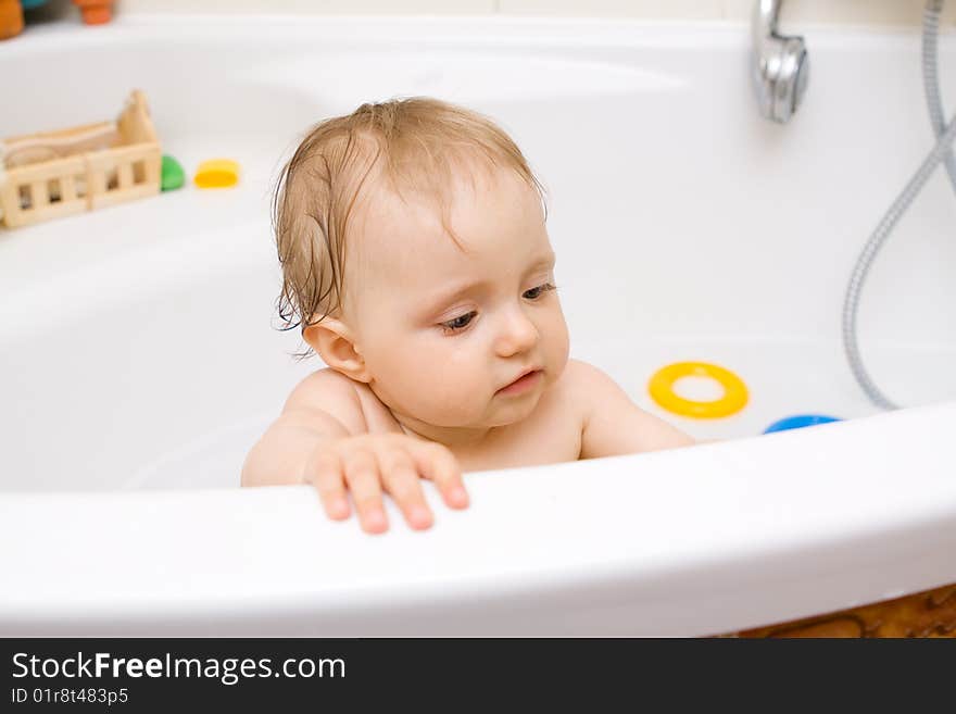 Baby in bath