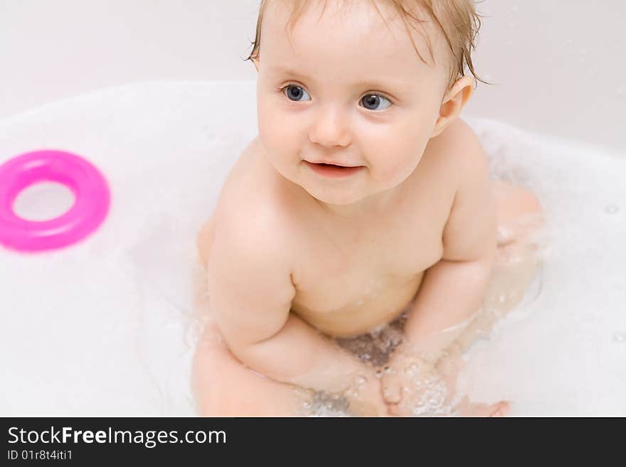 Baby in bath