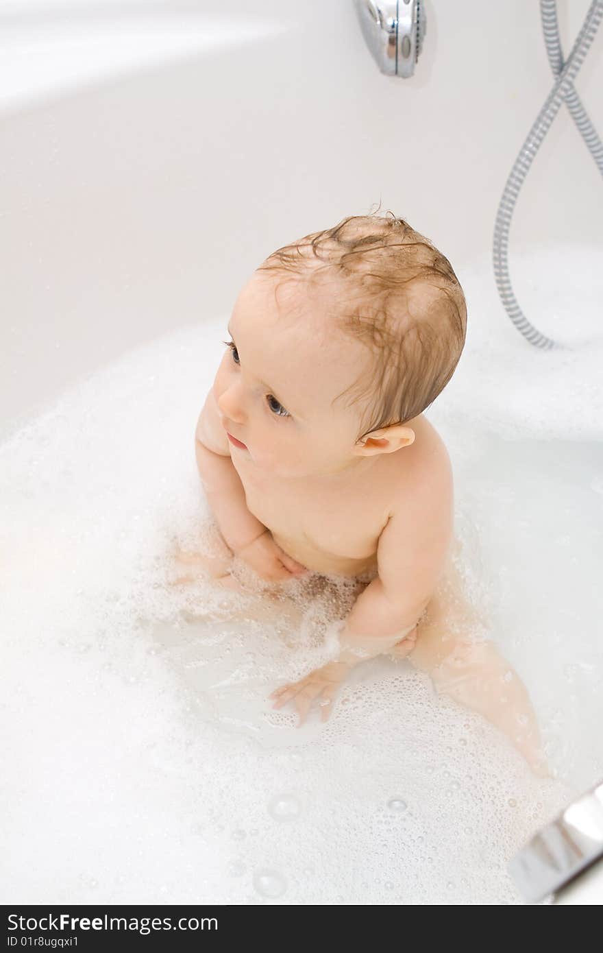 Baby in bath