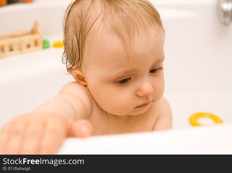 Baby in bath