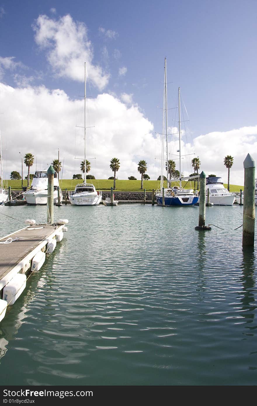 Empty marina berths