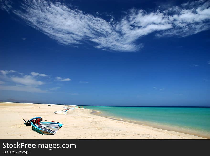 Big cloud like eagle and white sand beach. Big cloud like eagle and white sand beach