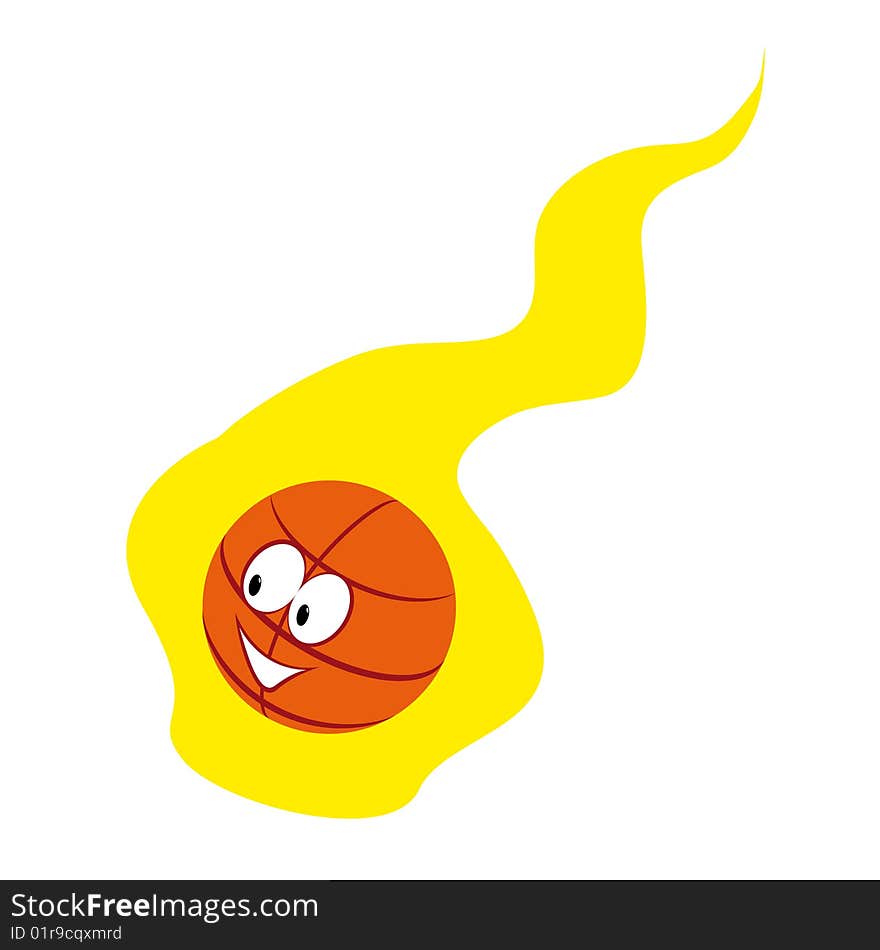 Basketball emblem on white background