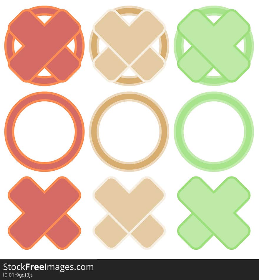 Othello icons in three color