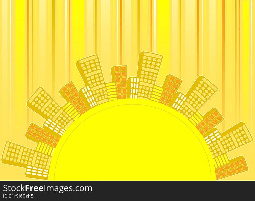 City of the sun. In the warm yellow tones. City of the sun. In the warm yellow tones