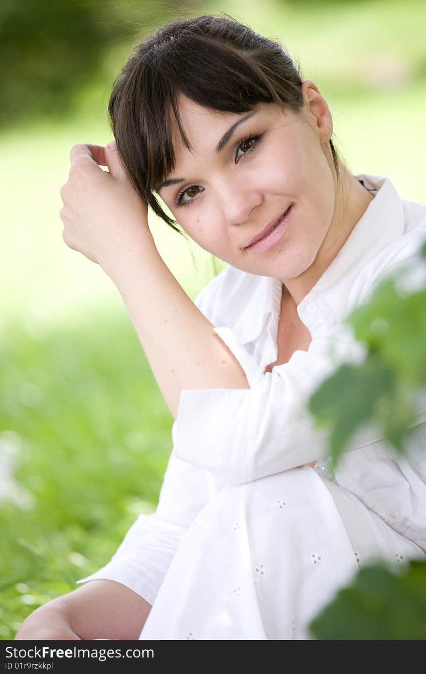 Woman in park