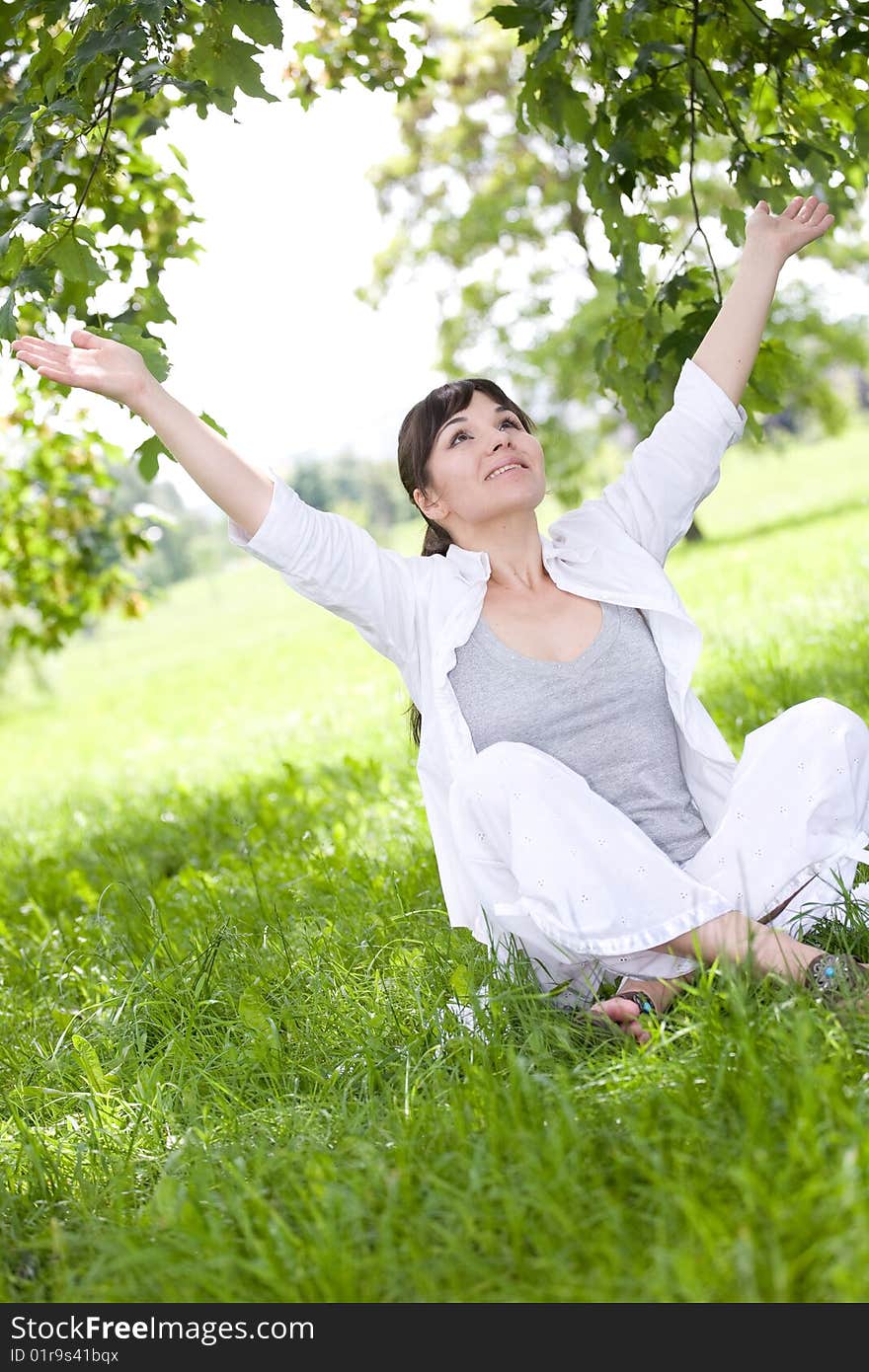 Woman in park